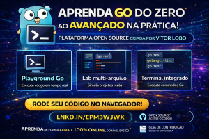 Aprenda Go na Prática com a Plataforma Open Source AprendaGo: Como Evoluir do Zero ao Avançado Diretamente no Navegador com um Método Inovador Criado por Vitor Lobo