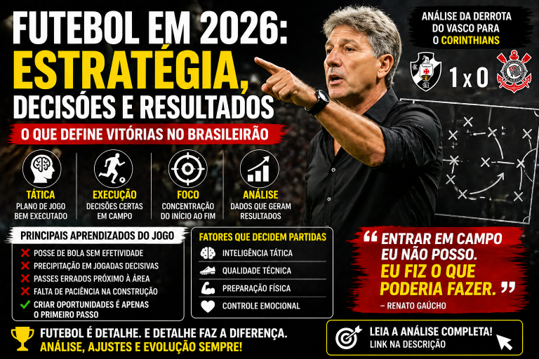 Vasco em Crise no Brasileirão 2026: Análise Completa da Derrota para o Corinthians e os Erros Táticos que Custaram o Resultado