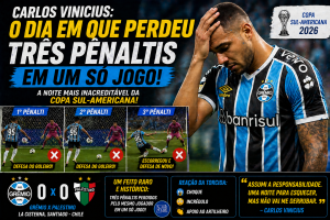 O DRAMA DE CARLOS VINICIUS: A NOITE DOS TRÊS PÊNALTIS PERDIDOS EM SANTIAGO