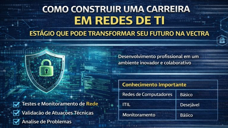 COMO CONSTRUIR UMA CARREIRA EM REDES DE TI: OPORTUNIDADE DE ESTÁGIO QUE PODE TRANSFORMAR SEU FUTURO NA VECTRA