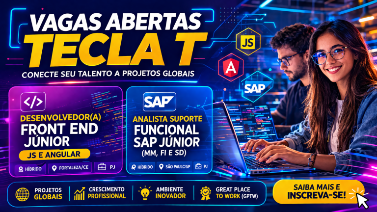 Carreiras em Alta na Tecla T: Oportunidades em Front-End Angular e SAP que Estão Conectando Talentos Brasileiros a Projetos Globais de Tecnologia