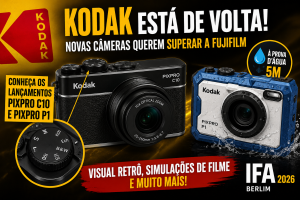 Kodak aposta em câmeras retrô para competir com a Fujifilm e prepara novos lançamentos