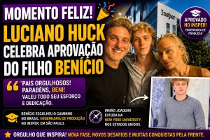 Luciano Huck comemora aprovação do filho Benício em Engenharia de Produção no Insper