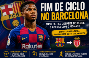 Ansu Fati se despede do Barcelona e inicia novo capítulo da carreira após transferência para o Monaco