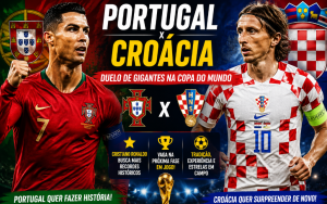 Portugal e Croácia fazem duelo decisivo na Copa do Mundo, enquanto Cristiano Ronaldo busca mais um capítulo histórico