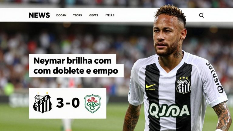 Neymar brilha com doblete e Santos empata com a Chapecoense em jogo eletrizante na Vila Belmiro