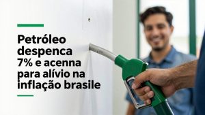 Petróleo despenca 7% e acena para alívio na inflação brasileira