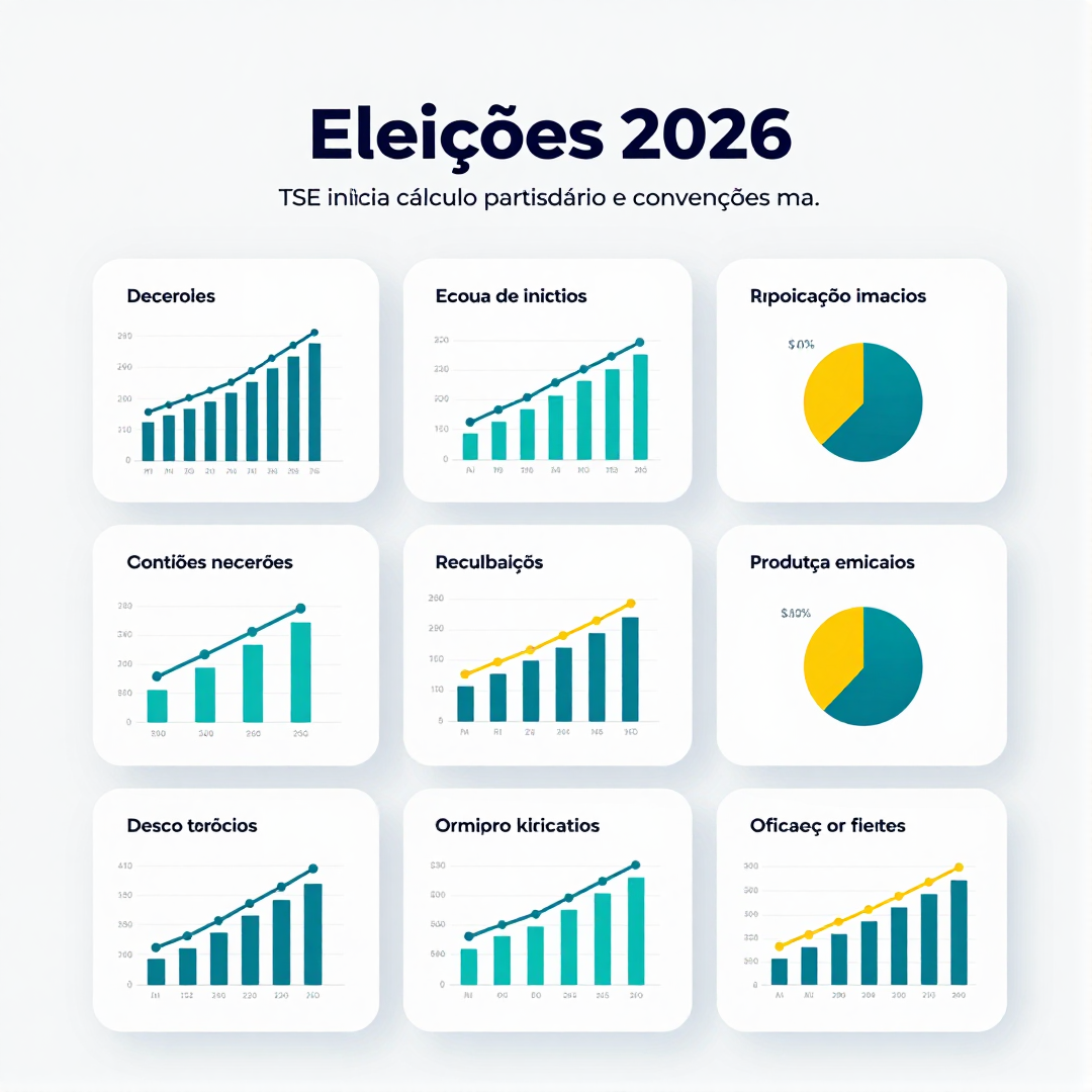 Infográfico - Eleições 2026: TSE inicia cálculo partidário e convenções marcam início da disputa presidencial