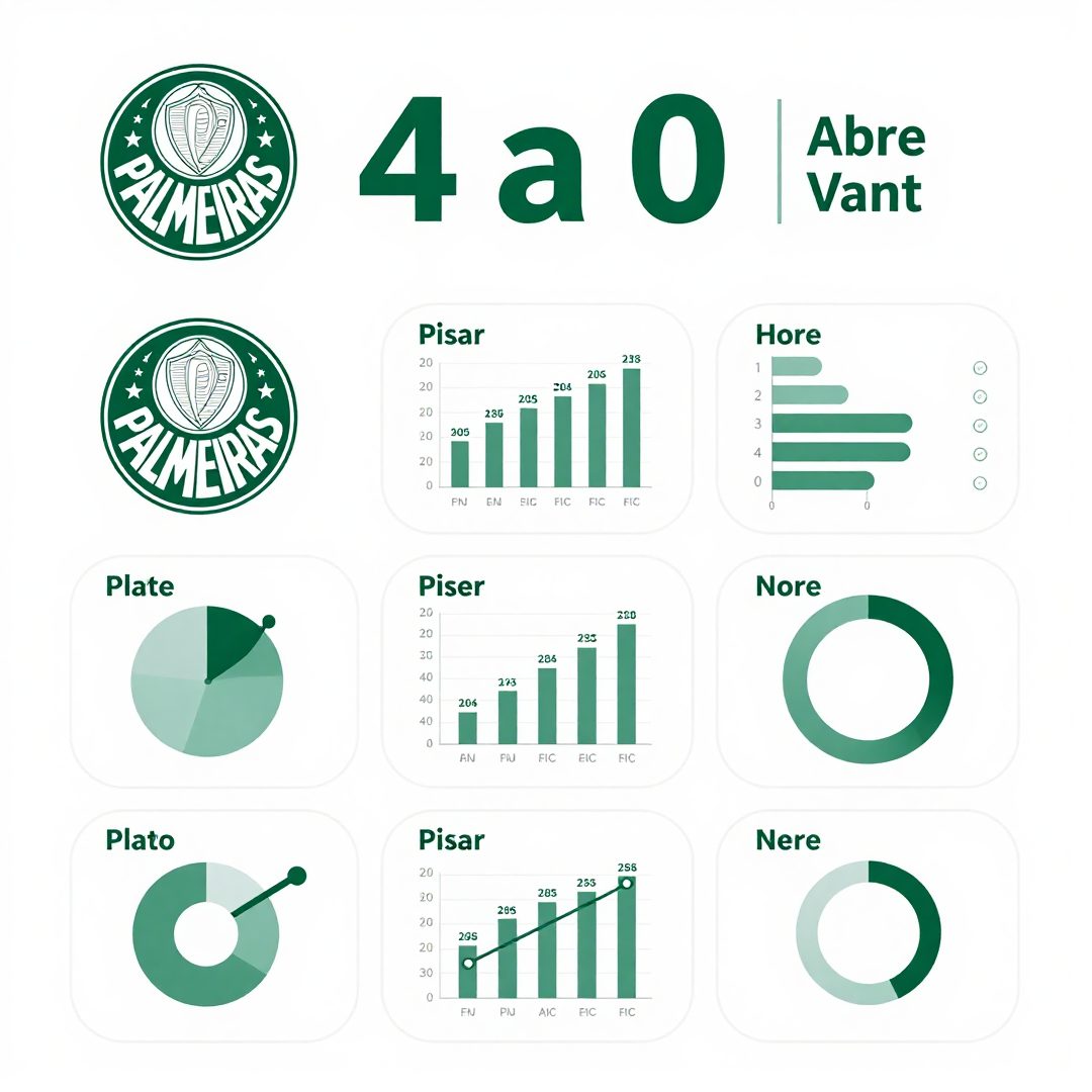 Infográfico - Palmeiras Goleia o Vitória por 4 a 0 no Barradão e Abre Vantança na Liderança do Brasileirão