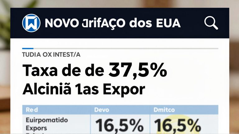 Novo Tarifaço dos EUA: Taxa de 37,5% Alcança 16,5% das Exportações Brasileiras