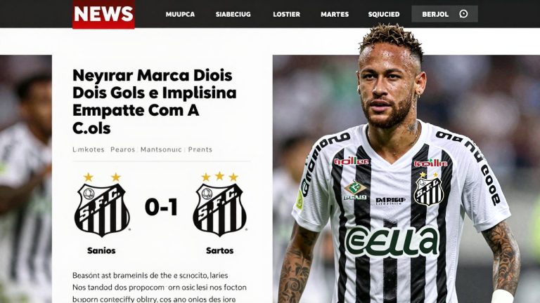 Neymar Marca Dois Gols e Impulsiona Santos no Empate com a Chapecoense