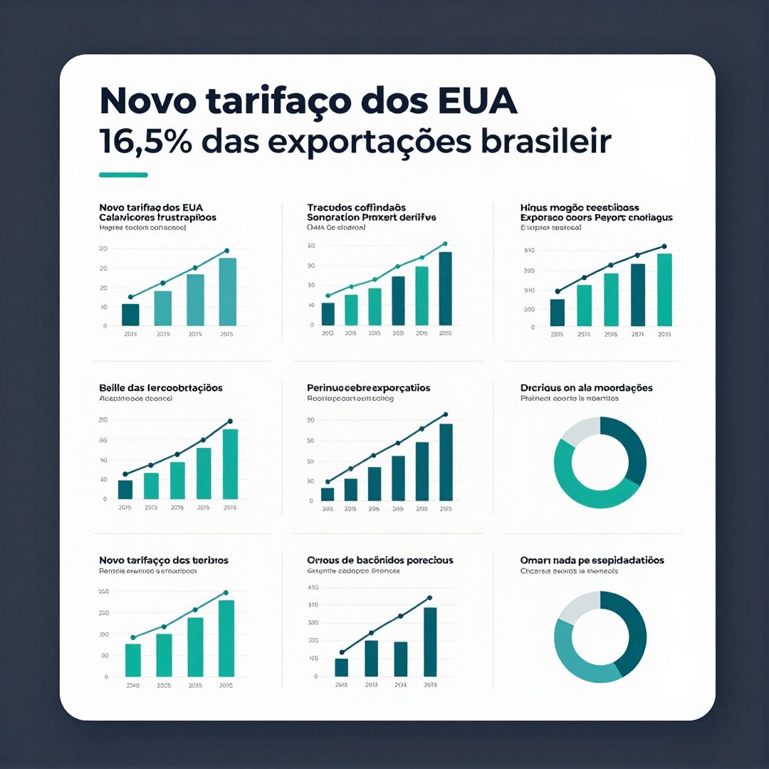 Infográfico - Novo tarifaço dos EUA atinge 16,5% das exportações brasileiras e acelera busca por novos mercados