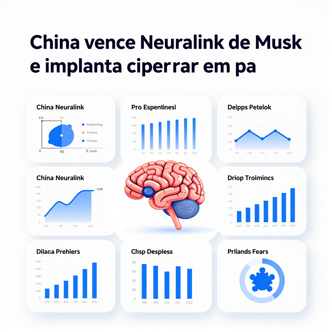 Infográfico - China vence Neuralink de Musk e implanta chip cerebral em paciente pela primeira vez