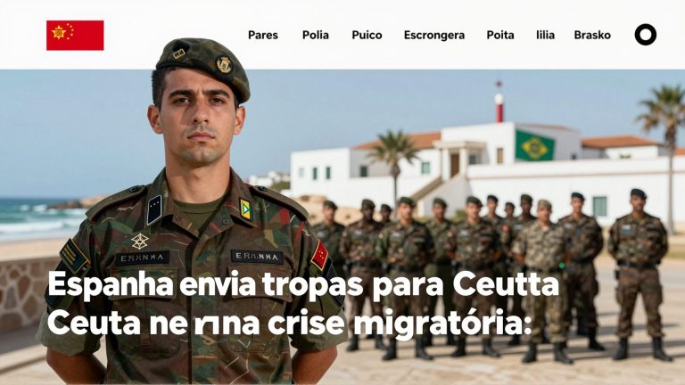 Espanha envia tropas para Ceuta na crise migratória: militares e imigrantes marroquinos no foco da atenção