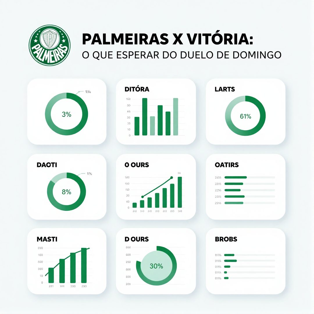 Infográfico - PALMEIRAS X VITÓRIA: O QUE ESPERAR DO DUELO DE DOMINGO