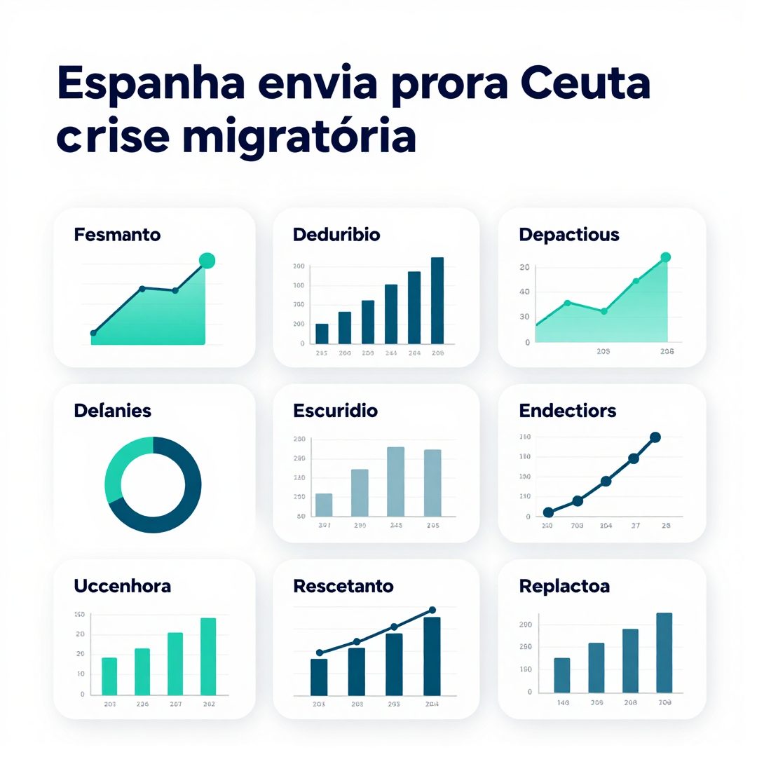 Infográfico - Espanha envia tropas para Ceuta na crise migratória: militares e imigrantes marroquinos no foco da atenção