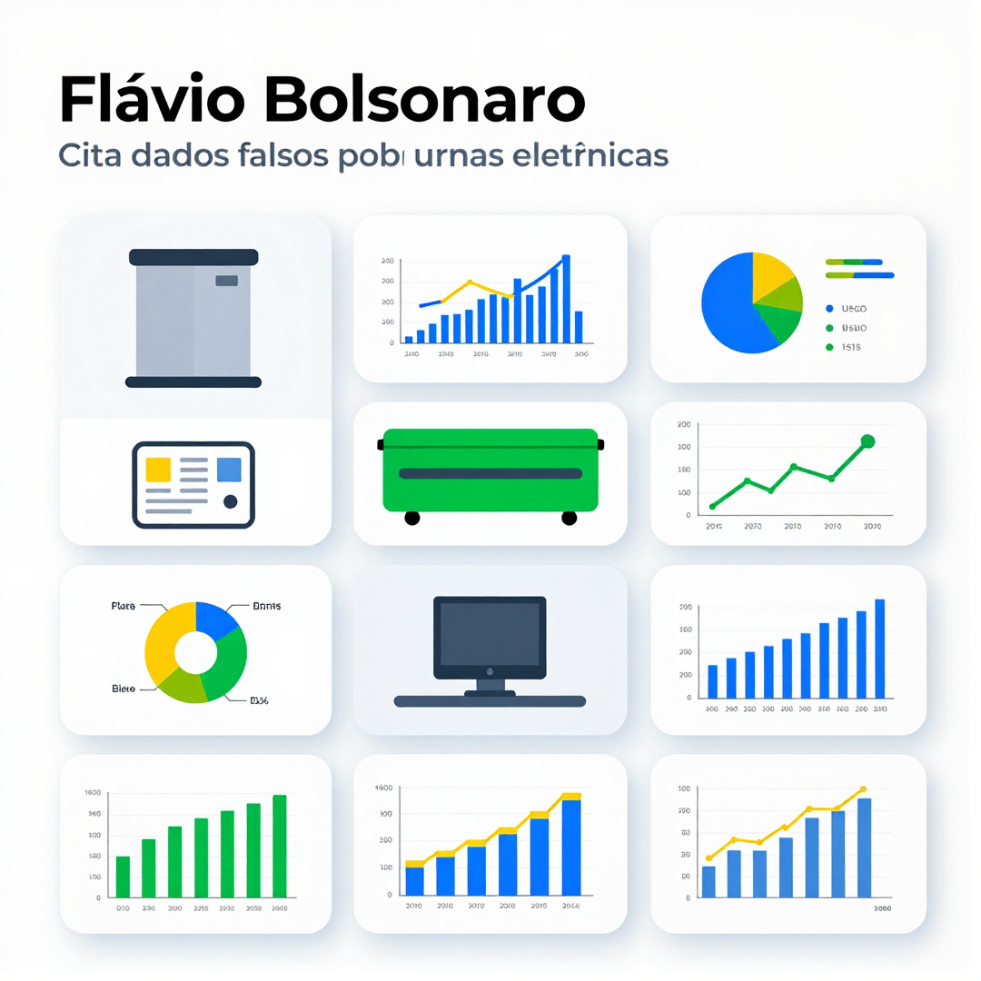 Infográfico - Flávio Bolsonaro cita dados falsos sobre urnas eletrônicas e TSE reage: ministros analisam punição