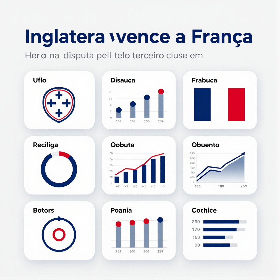 Infográfico - Inglaterra vence a França na disputa pelo terceiro lugar em clássico de dez gols
