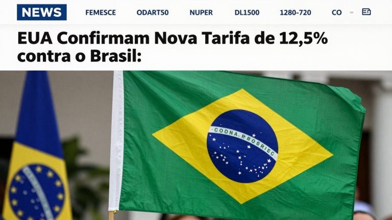 EUA Confirmam Nova Tarifa de 12,5% contra o Brasil: Impactos na Economia e nas Exportações