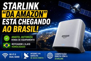 Amazon Leo chega ao Brasil: Anatel autoriza venda de roteador que rivaliza com a Starlink