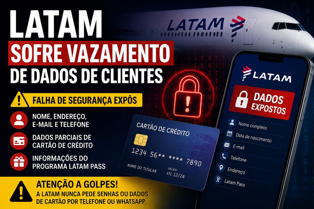 Vazamento de dados da Latam expõe informações de clientes