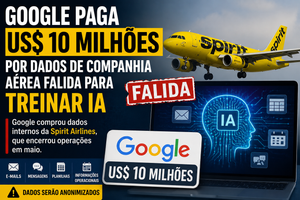 Google paga US$ 10 milhões por dados da Spirit Airlines para treinar inteligência artificial