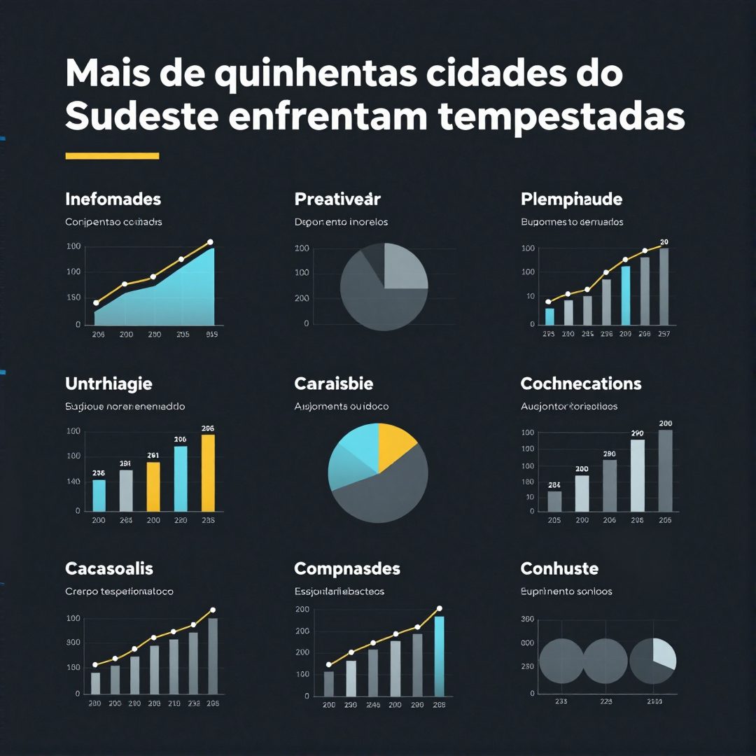 Infográfico - Mais de quinhentas cidades do Sudeste enfrentam tempestades severas e granizo nas próximas horas