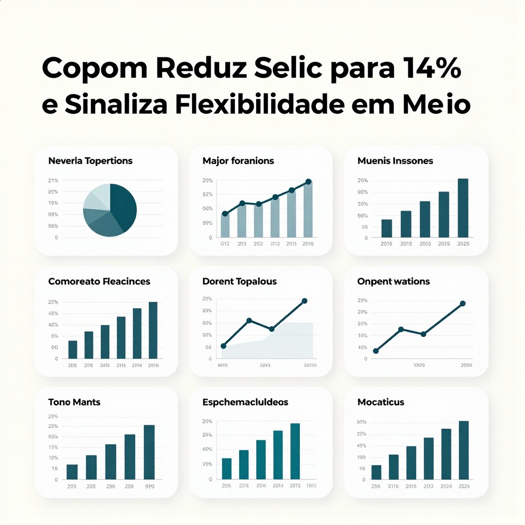 Infográfico - Copom Reduz Selic para 14% e Sinaliza Flexibilidade em Meio a Cenário Fiscal e Externo