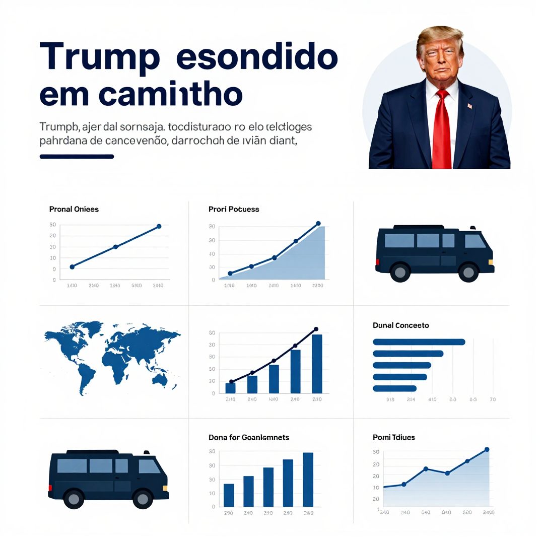Infográfico - Trump viaja escondido em caminhão para trocar de avião diante da ameaça iraniana