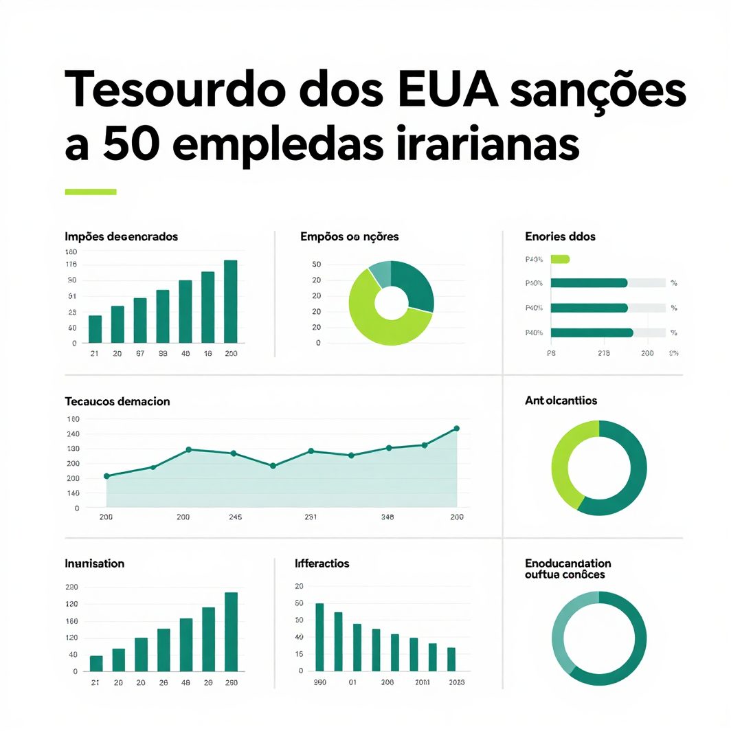 Infográfico - Tesouro dos EUA impõe sanções a 50 empresas iranianas e redefine equilíbrio geopolítico no Oriente Médio