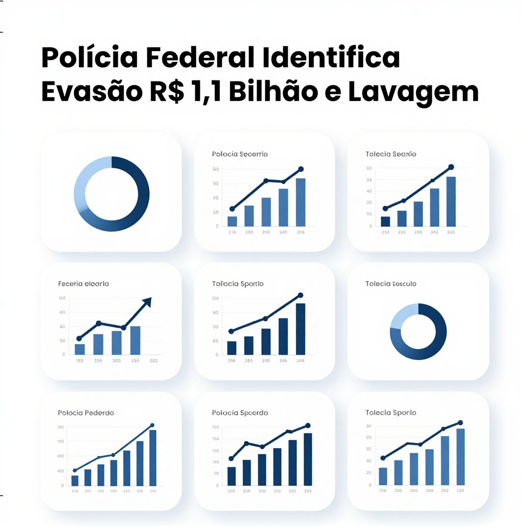 Infográfico - Polícia Federal Identifica Evasão de R$ 1,1 Bilhão e Lavagem de Dinheiro por Meio de Bets no Brasil