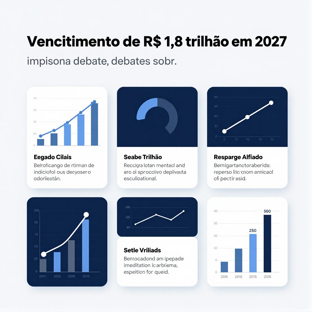 Infográfico - Vencimento de R$ 1,8 trilhão em 2027 impulsiona debates sobre ajuste fiscal necessário