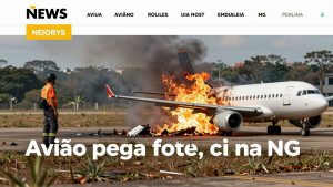 Avião pega fogo em MG, cai na mata e piloto consegue se ejetar