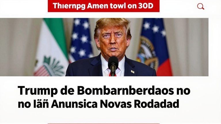 Trump Desiste de Bombardeio no Irã e Anuncia Novas Rodadas de Negociações para o Oriente Médio