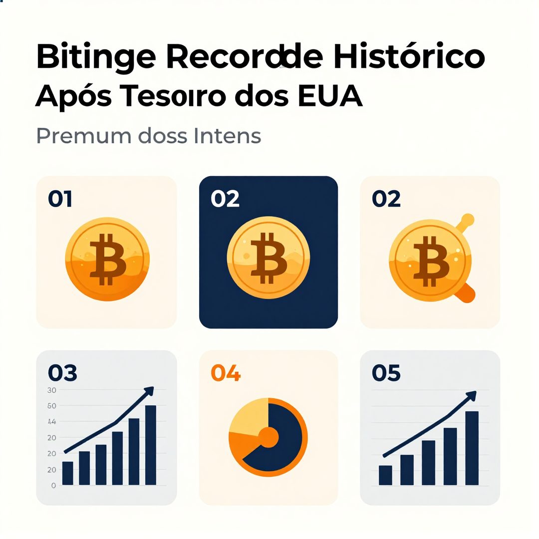 Infográfico - Bitcoin Atinge Recorde Histórico Após Tesouro dos EUA Intensificar Recompra de Títulos Públicos