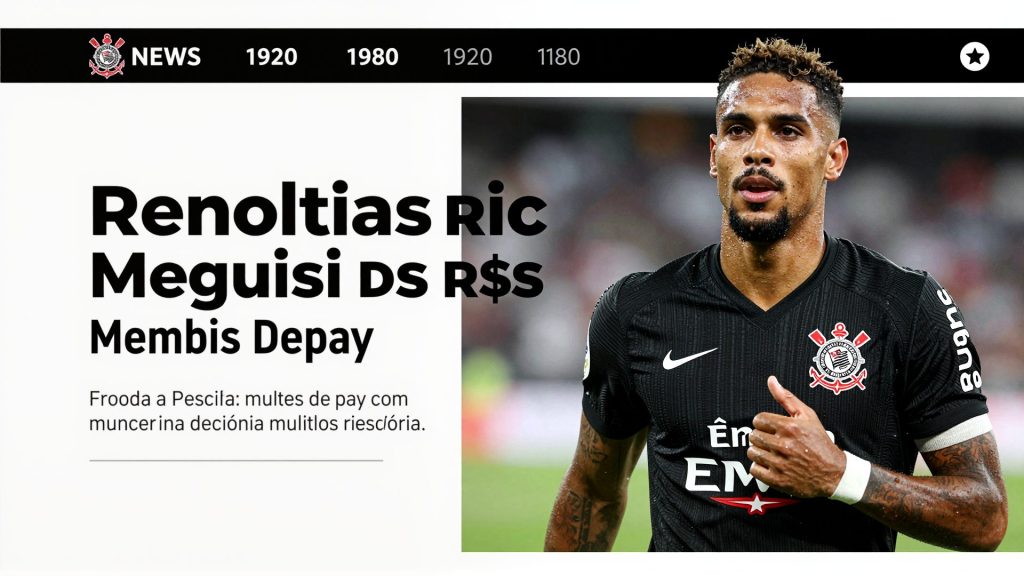 Corinthians renova Memphis Depay com multa rescisória de R$ 135,5 milhões para segurar craque