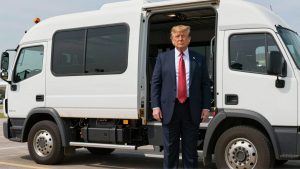 Trump viaja escondido em caminhão para trocar de avião diante da ameaça iraniana