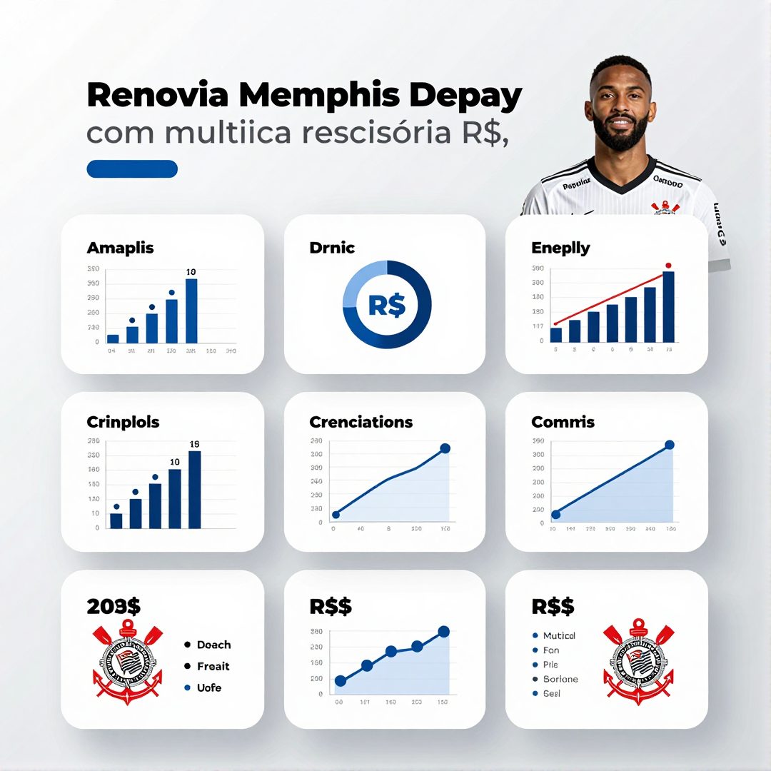 Infográfico - Corinthians renova Memphis Depay com multa rescisória de R$ 135,5 milhões para segurar craque