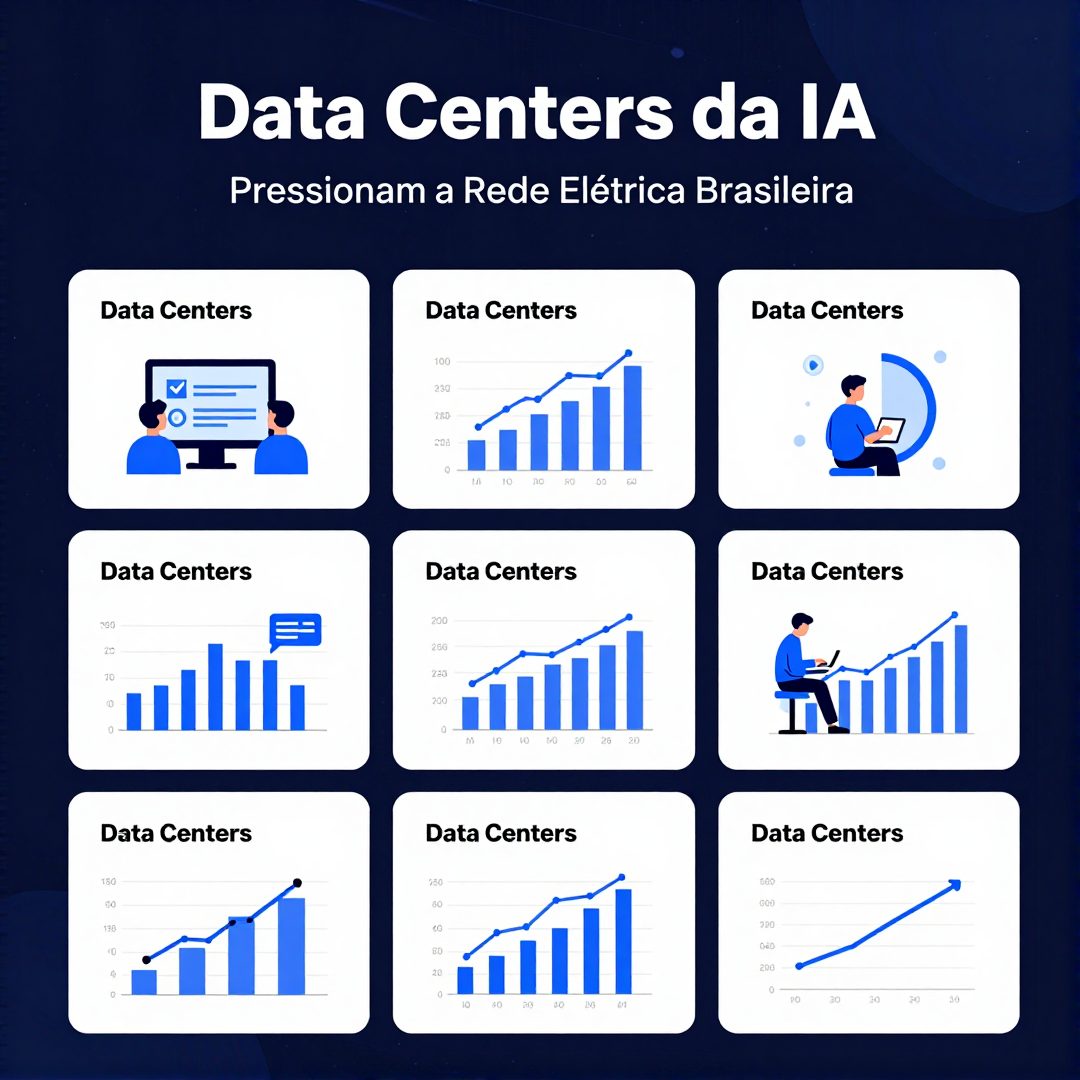 Infográfico - Data Centers da IA Pressionam a Rede Elétrica Brasileira e Exigem Novo Paradigma Energético