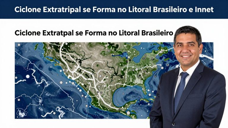 Ciclone Extratropical se Forma no Litoral Brasileiro e Inmet Emite Alerta de Tempestade para Várias Regiões