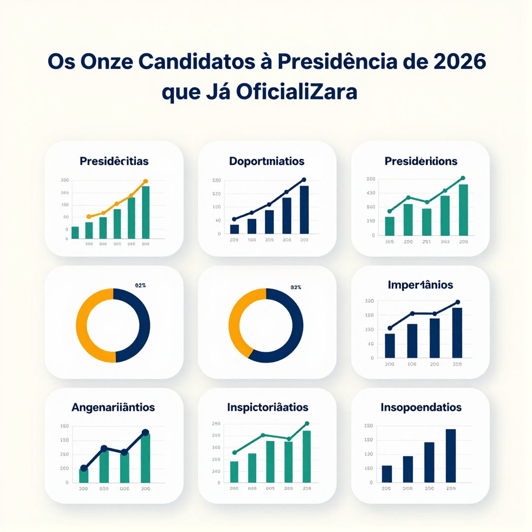 Infográfico - Os Onze Candidatos à Presidência de 2026 que Já Oficializaram suas Chapas
