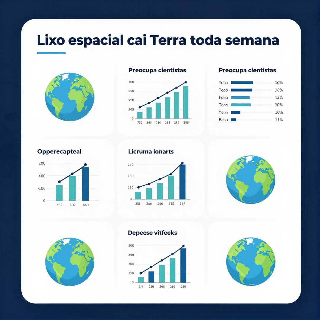 Infográfico - Lixo espacial cai na Terra toda semana e preocupa cientistas sobre segurança orbital