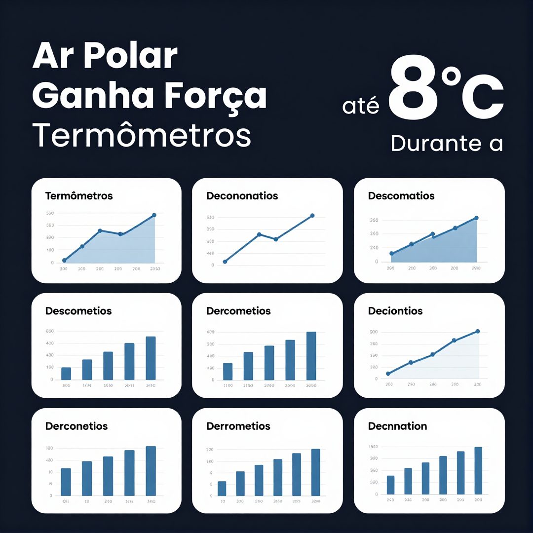 Infográfico - Ar Polar Ganha Força e Derruba Termômetros até 8°C Durante a Semana no Brasil
