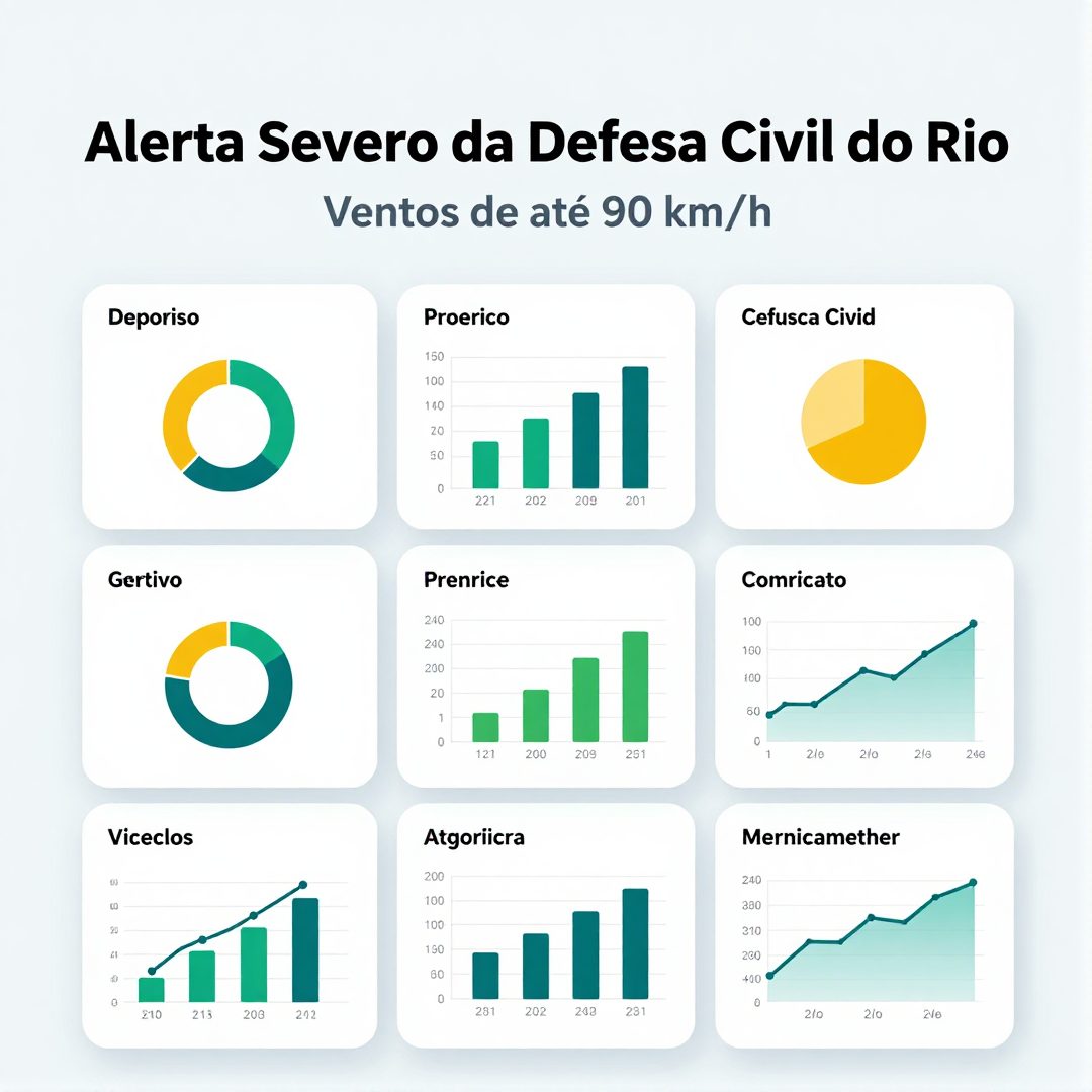 Infográfico - Alerta Severo da Defesa Civil do Rio: Ventos de até 90 km/h sacudirão a capital nesta semana