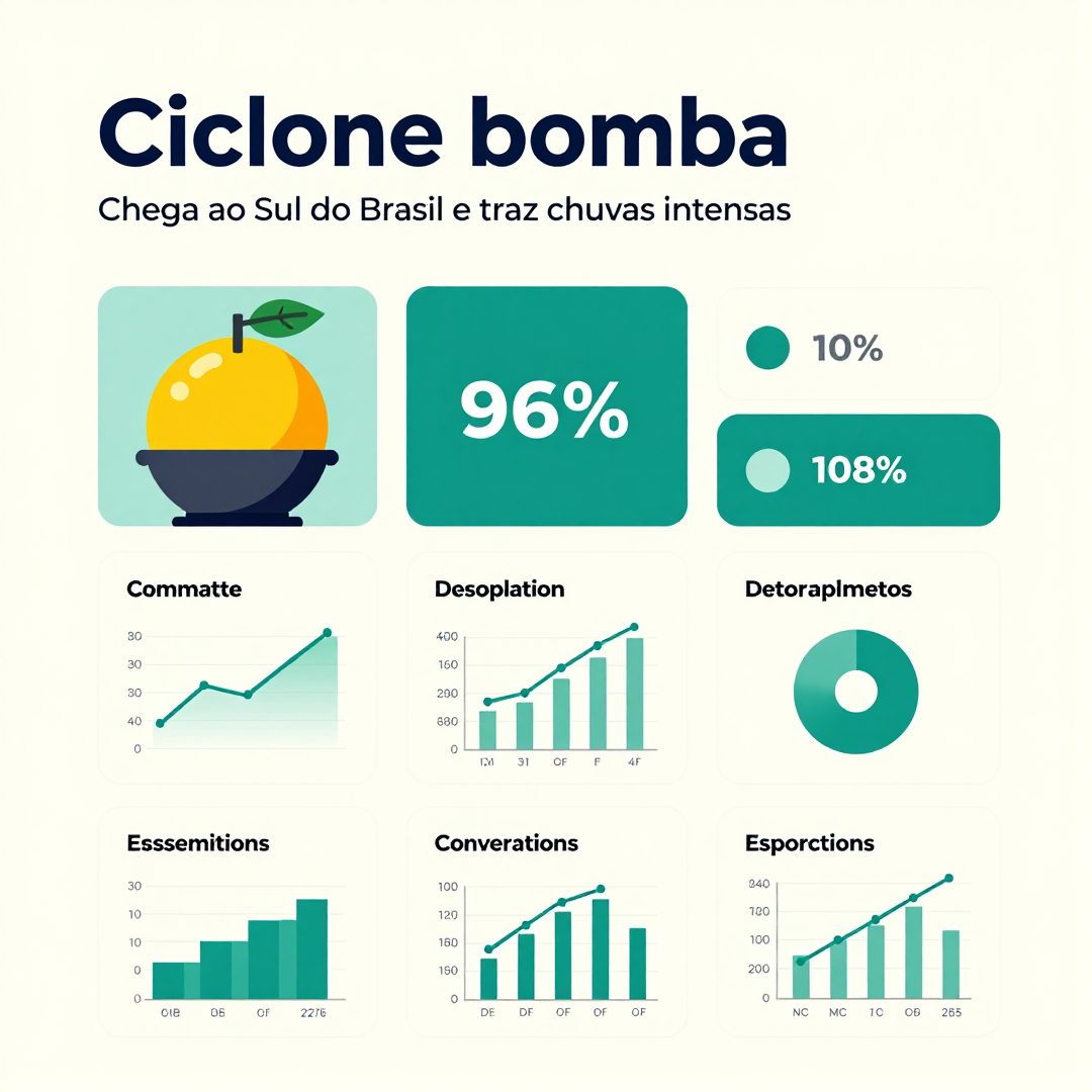 Infográfico - Ciclone bomba chega ao Sul do Brasil e traz chuvas intensas para a região