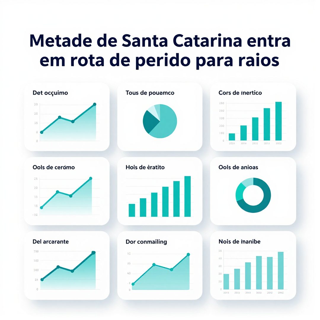 Infográfico - Metade de Santa Catarina entra em rota de perigo para raios e alagamentos