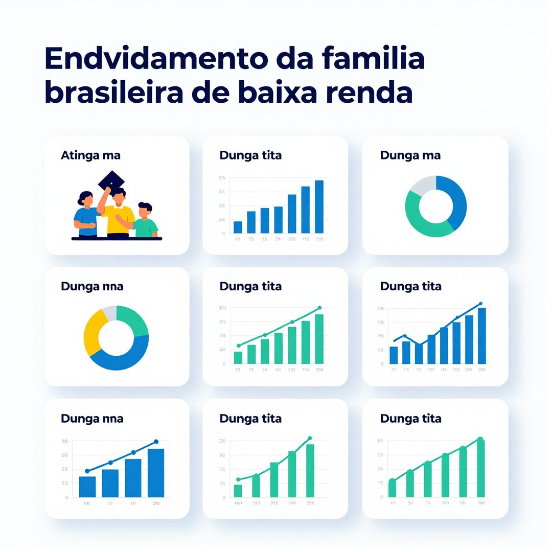 Infográfico - Endividamento da família brasileira de baixa renda atinge marca histórica de oitenta e cinco por cento