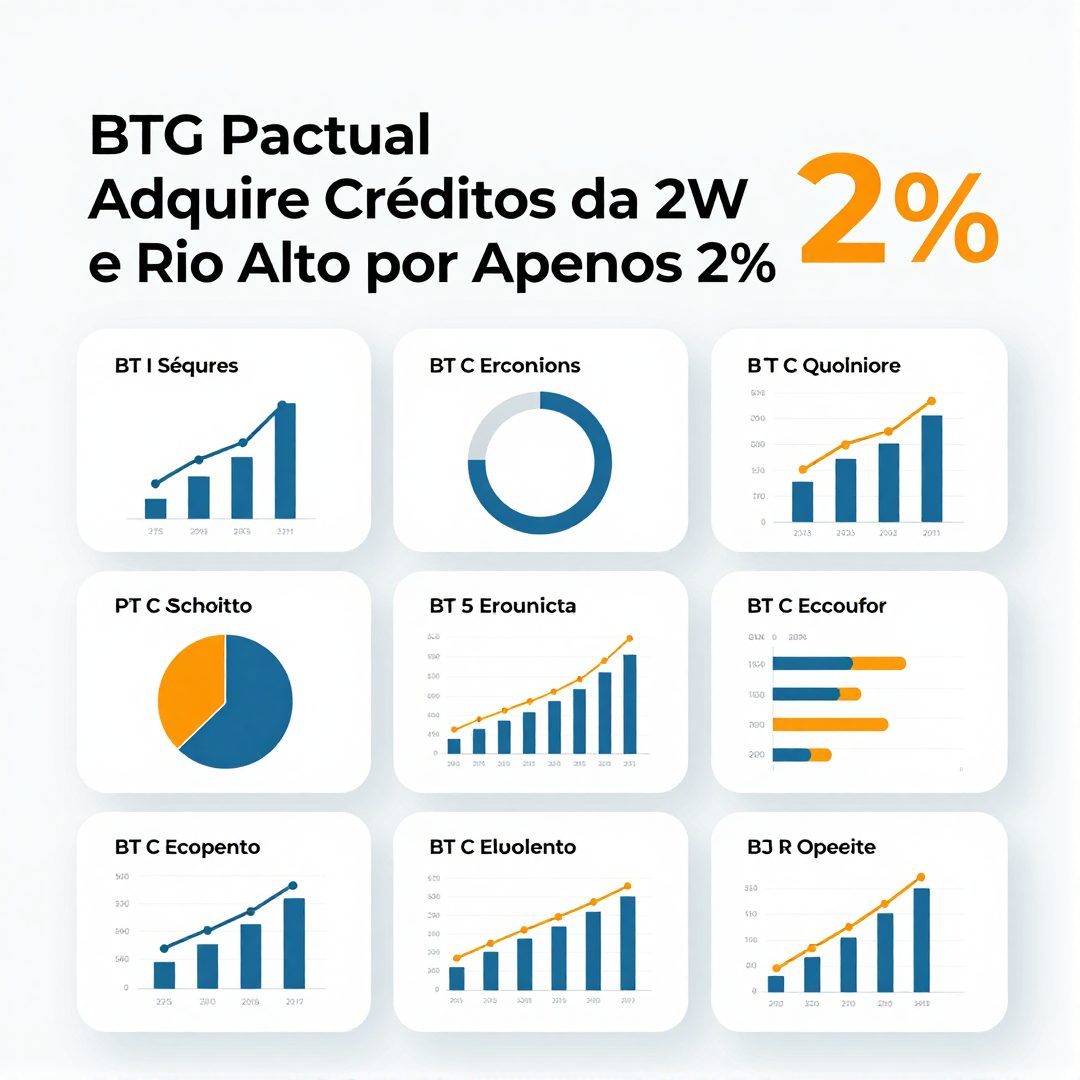 Infográfico - BTG Pactual Adquire Créditos da 2W e Rio Alto por Apenas 2% do Valor Original; Cotistas Preveem Perda Bilionária