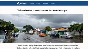 Ciclone-bomba e frente fria trazem chuvas fortes e alerta para onze estados brasileiros