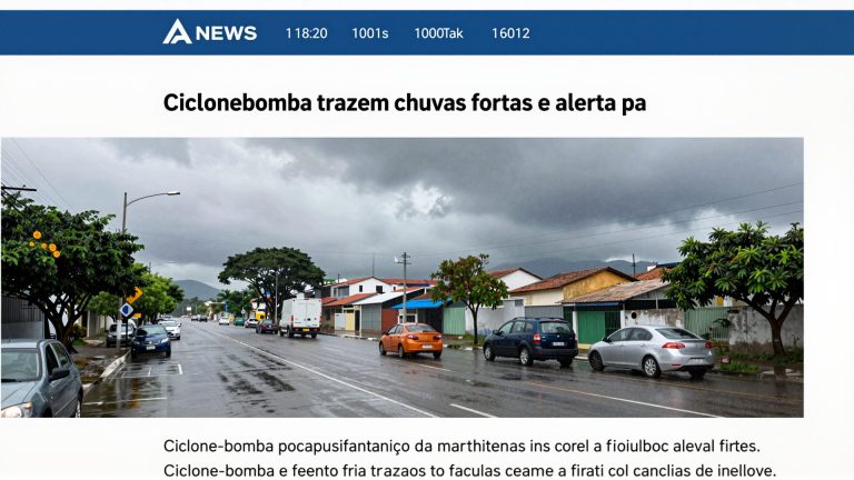 Ciclone-bomba e frente fria trazem chuvas fortes e alerta para onze estados brasileiros